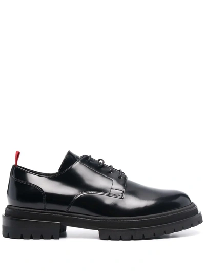 424 Lace-up Leather Oxford Shoes In 99 Black