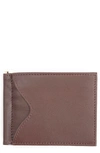 Royce New York Rfid Leather Money Clip Card Case In Brown