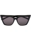 Balenciaga Tinted Cat-eye Sunglasses In Black