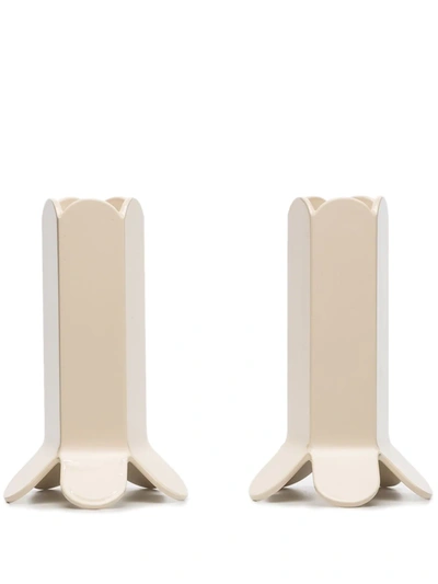 Hay Arcs Set Of Two Candle Holder In White