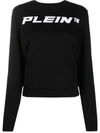 Philipp Plein Logo-print Cotton Sweatshirt In Black