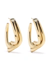 ANNELISE MICHELSON GOLD-PLATED STERLING SILVER BOTANIC HOOP EARRINGS