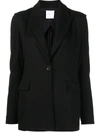 Rosetta Getty Single-breasted Cotton Blazer In Black