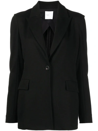 Rosetta Getty Single-breasted Cotton Blazer In Black