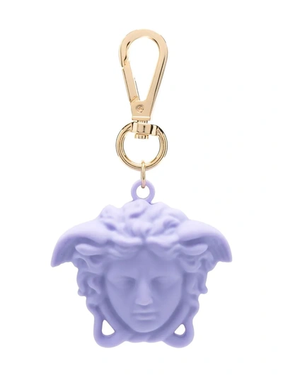 Versace Medusa Head Keyring In Purple