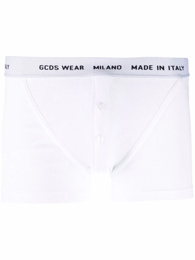 Gcds Logo-waistband Boxers In White