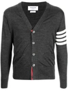 THOM BROWNE INTARSIA-KNIT 4-BAR STRIPE CARDIGAN