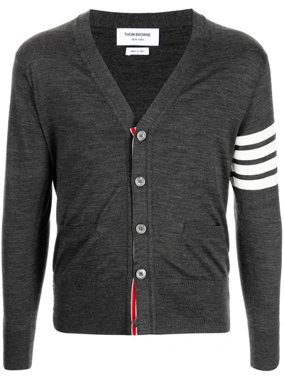 Thom Browne Woman Dark Grey Wool Cardigan