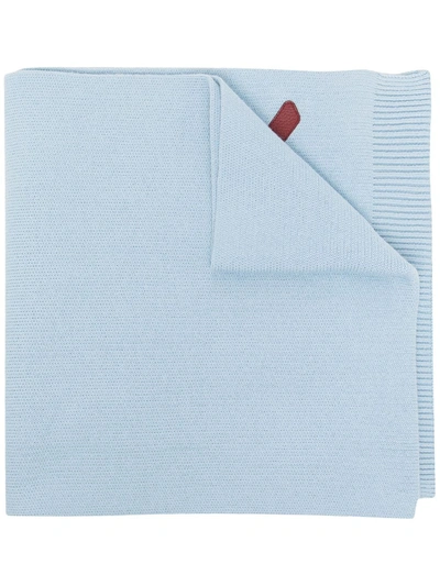 Fiorucci Scribble Logo Scarf In Blue