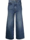 TOTÊME ORGANIC COTTON CROPPED FLARED JEANS