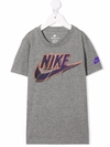 Nike Logo Print T-shirt In Grey