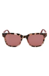 Converse Rise Up 51mm Sunglasses In Pink Tortoise