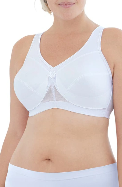 Glamorise Women's Full Figure Plus Size Magiclift Active Wirefree Support Bra In White