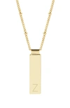Brook & York Maisie Initial Pendant Necklace In Gold Z