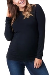 Nom Maternity Nina Long Sleeve Maternity Sweater In Black