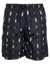 Marcelo Burlon County Of Milan Marcelo Burlon Man Swim Trunks Black Size L Polyester In Black