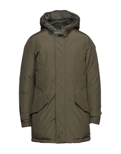 Woolrich Down Jackets In Green