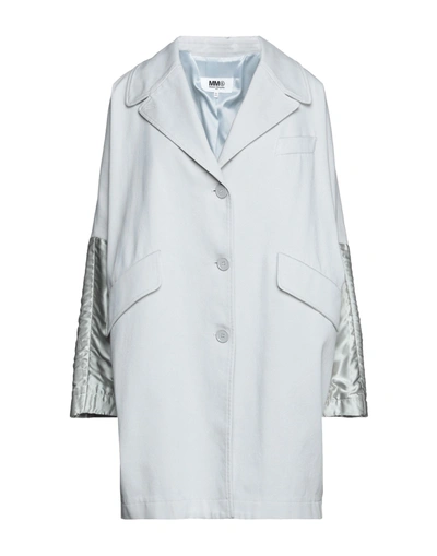 Mm6 Maison Margiela Overcoats In Light Grey
