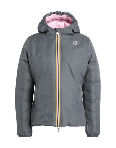 K-way Down Jackets In Grey
