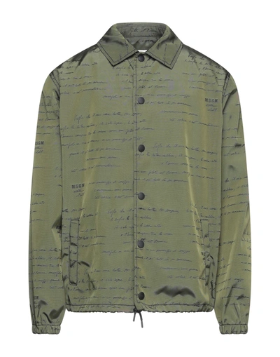 Msgm Jackets In Military Green