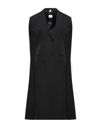 Burberry Overcoats In Black