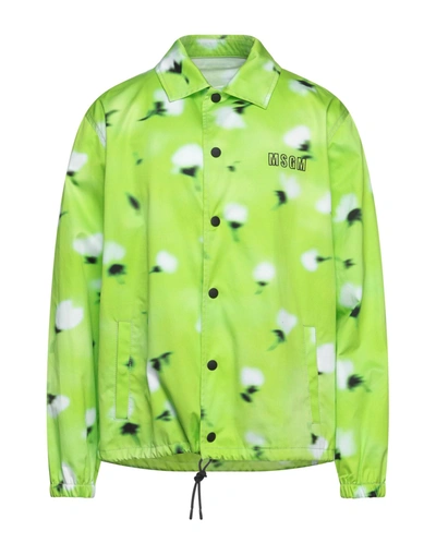 Msgm Jackets In Acid Green