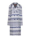 MISSONI MISSONI WOMAN OVERCOAT & TRENCH COAT BLUE SIZE 8 VISCOSE, POLYESTER,16078083OM 5