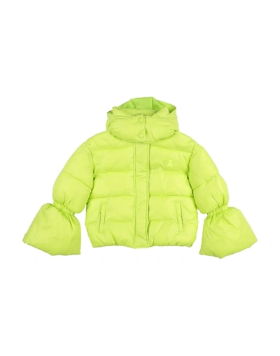 Patrizia Pepe Kids' Down Jackets In Acid Green