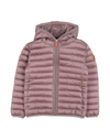 Save The Duck Down Jackets In Pastel Pink
