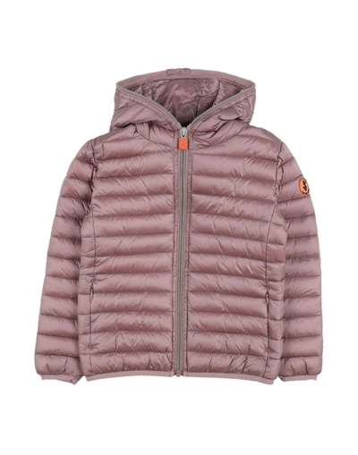 Save The Duck Down Jackets In Pastel Pink