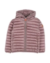 Save The Duck Down Jackets In Pastel Pink