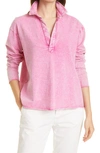 Frank & Eileen Patrick Popover Henley Pink Lemonade In Mineral Pink