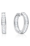 CRISLU CUBIC ZIRCONIA HOOP EARRINGS,9011640E00CZ