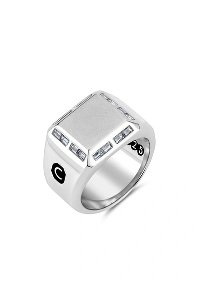 Crislu Signet Ring In Silver