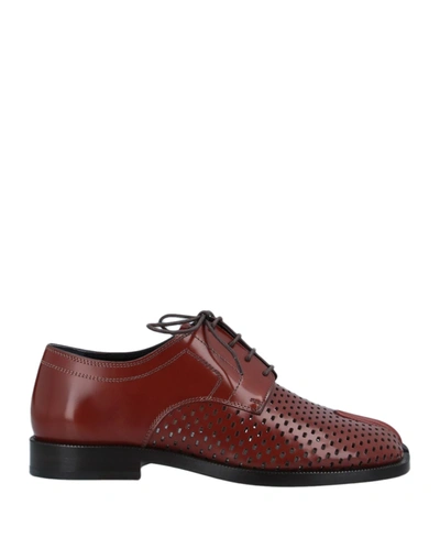 Maison Margiela Lace-up Shoes In Tan