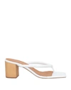 Eqüitare Toe Strap Sandals In White