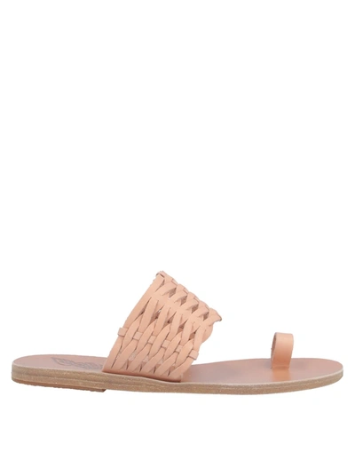 Ancient Greek Sandals Toe Strap Sandals In Pink