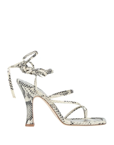 Paris Texas Toe Strap Sandals In White