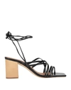 Eqüitare Toe Strap Sandals In Black