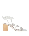 Eqüitare Toe Strap Sandals In White
