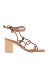 Eqüitare Toe Strap Sandals In Beige