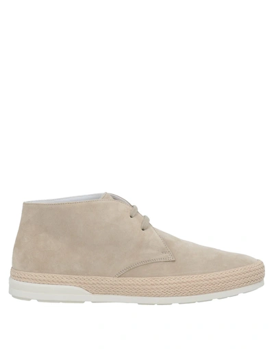 Hogan Ankle Boots In Beige