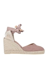 Castaã±er Espadrilles In Pastel Pink