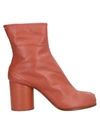 Maison Margiela Ankle Boots In Brick Red
