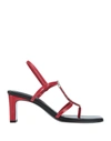 Dorateymur Toe Strap Sandals In Red