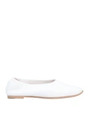 Pedro Garcia Hilaria Flat Shoes In Creme Pebble Nappa In White