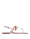 Moschino Toe Strap Sandals In Pink