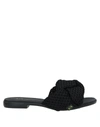 Armani Exchange Sandals In Black