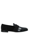 Ferragamo Bryden Suede And Patent-leather Loafers In Black