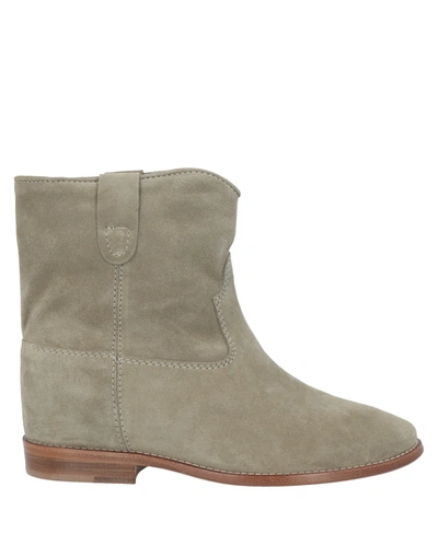 Isabel Marant Ankle Boots In Sage Green